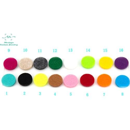 16 Colors Solid 22.5mm Replacement Felt Pads for 30mm Essential Oils Diffuser Locket Aroma Locket Refill Pad 20pcs Each Color