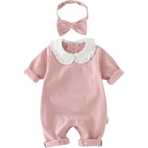 2021 Ins Spring Autumn Baby Girl Newborn One-piece Full Moon Dress 100 Days Out Dress Princess Dress