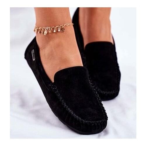 2021 Ladies Flat Casual Shoes Ladies Slippers Suede Sheepskin Pure Color Autumn Ladies Moccasin Shoes Slippers New Comfort