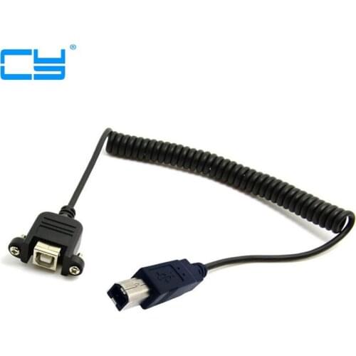 3ft 100cm USB 2.0 B Type USB-B Male to Female Extension Stretch Cable for Printer Scanner & Hard Disk