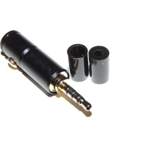 5pcs Mini Audio Plug Jack 3.5mm 4 Pole Male Plug Earphone Soldering connector