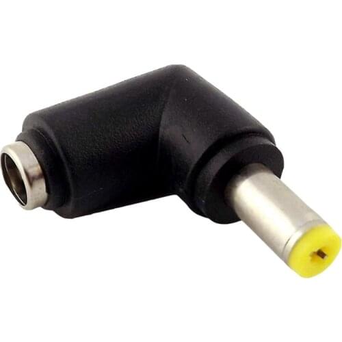 5x DC Power 5.5mm x 2.1mm Female Jack to 5.5mm x 1.7mm Male Plug Right Angle Adapter Converter