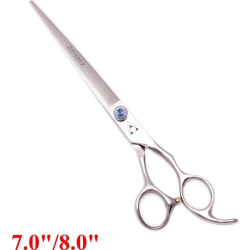 7 8.0 Dog Grooming Scissors Curved Pet Cat Hair Grooming Barber Scissors 440C Japan Animals Hair Cutting Thinning Tools Kit 4004