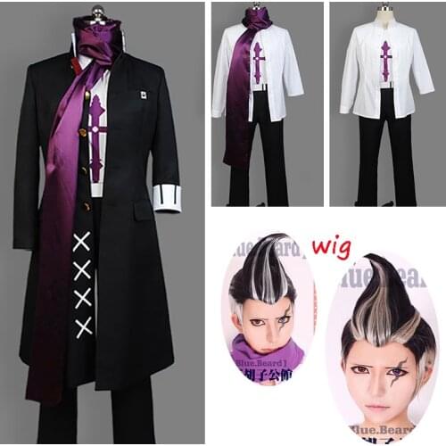 7PCS Anime Super Danganronpa 2 Gundam Tanaka Cosplay Costume Adult Full Set women men Halloween Carnival Cosplay Costume and wig