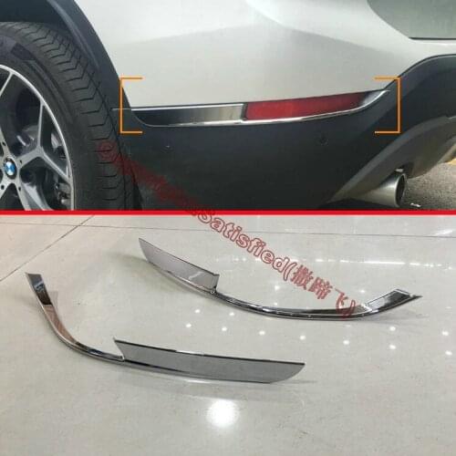 ABS Chrome Rear Fog Light Lamp Trim Molding Bezel Garnish For BMW F48 X1 2016 2017 2018