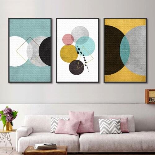 Abstract Geometry Posters And Prints Wall Art Canvas Painting Modular Pictures For Living Room Nordic Painting & Calligraphy