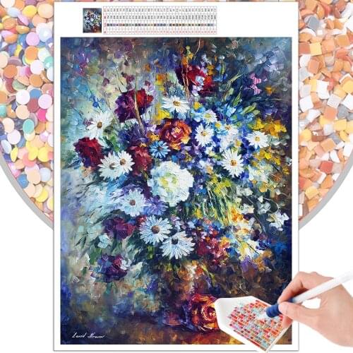 Diamond Painting Flower Daisy Sunflower Rose 5D DIY Embroidery Set Home Decor Mosaic Square Round Rhinestone Mural Art