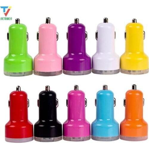 2 Port 2.1A + 1A Nipple Fat Dual USB Car Charger Adapter for Apple IPad Mini IPhone 5 5S 5C 4 4S Samsung Galaxy S4 S3 HTC 300pcs