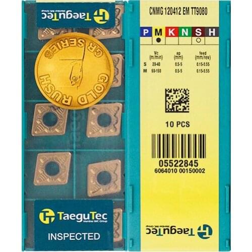 CNMG120412-EM TT9080 Original Taegutac Carbide Inserts Turning Inserts Lathe Tools 10Pcs/Lot