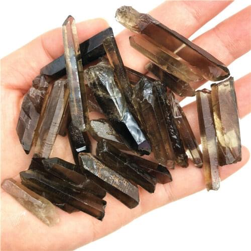 Smoky quartz crystal point gemstones natural stone piedras energia reiki healing feng shui aquarium decoration maison moderne