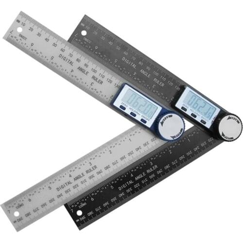 H58B 0-200mm updated Stainless Steel Digital Protractor Inclinometer Goniometer plastic Electronic Angle Level Measure Gauge