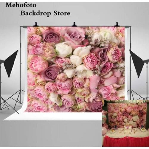Mehofoto Flower Photography Backdrops for Birthday Photo Party Newborn Baby Shower Backgrounds Computer printed