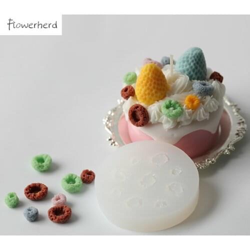 Mini Donut Mold Dessert Chocolate Mold Simulation Cake Decorating Aromatherapy Candle Mold DIY Material Polymer Clay Molds