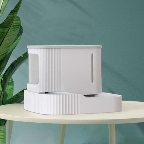 Pet Cat Food Bowl 3L Dual-use Dog Automatic Feeder with Dry Food Storage Cat Drinking Water Bowl Safety Material Pet Supplies