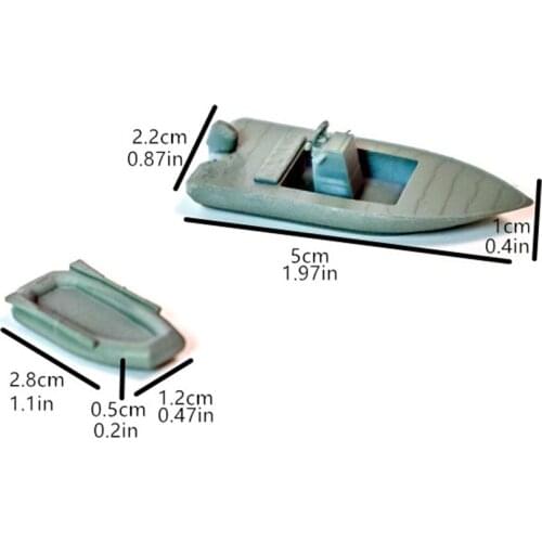 2pcs/lot Train Model 1 87HO Architectural Scene Sand Table Railway Periphery Speed Boat Rubber Boat