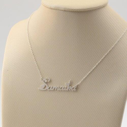 Fashion 925 Solid Silver Necklace with heart, Personalized Name Necklace,Handmade Jewelry ,Customized name necklace for woman