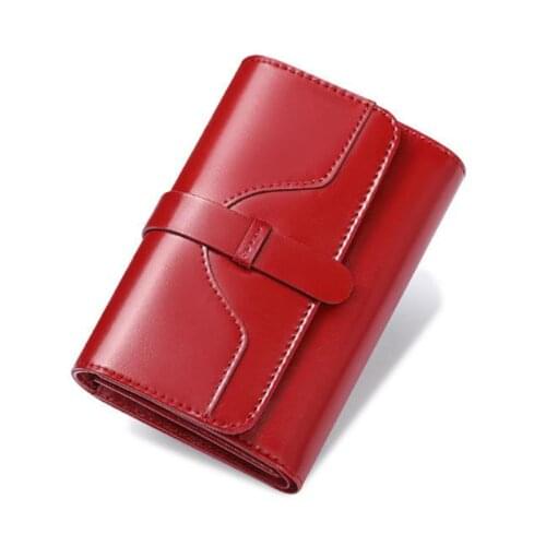 2021 new fashion luxury woman Wallets RFID Anti Theft Hasp Genuine Leather Wallet for women business card Holder Purse female