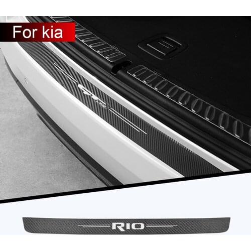 1pc car sticker carbon fiber car trunk bumper decoration modified decoration For KIA CEED GT GTLINE PICANTO RIO XLINE