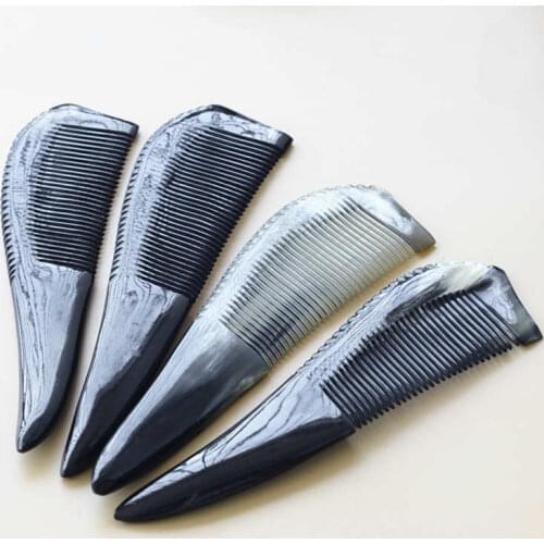 Real Natural Black Buffalo Horn Big Combs Heathy Gift Comb for Lady 24-26cm Free Shipping L039