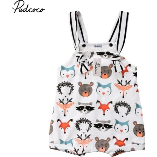 Brand New Summer Toddler Infant Newborn Baby Girls Boys Romper 0-24M Sleeveless Cartoon Animal Jumpsuits Sunsuit Playsuit
