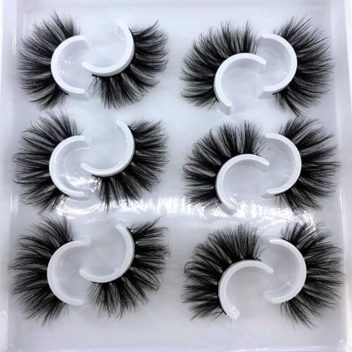 2019 NEW 2/4/6 Pairs 100% Real Mink Eyelashes 3D Natural False Eyelashes Mink Lashes Soft Eyelash Extension Makeup Kit Cilios