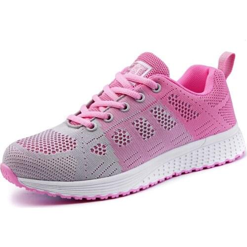 Running Shoes 2021 New Flying Weaving Shoes Women Fashion Sneakers Black Shoes for Girls Platform Shoes Women Brand Off Sneakers