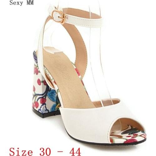 Peep Toe Women High Heel Sandals Shoes Woman High Heels Ladies Gladiator Sandals Pumps Small Plus Size 30 - 40 41 42 43 44