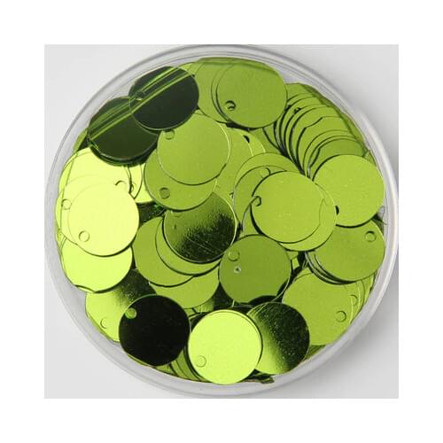 2000pcs 10mm Round Sequins PVC Flat Paillette With Side Hole Sewing,Wedding Craft,Women Kids DIY Garment Accessory Light Green
