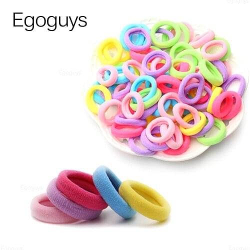 10Pcs/Set Girls Colorful Nylon Small Elastic Hair Bands Children Ponytail Holder Rubber Bands Headband Kids Hair Accessories