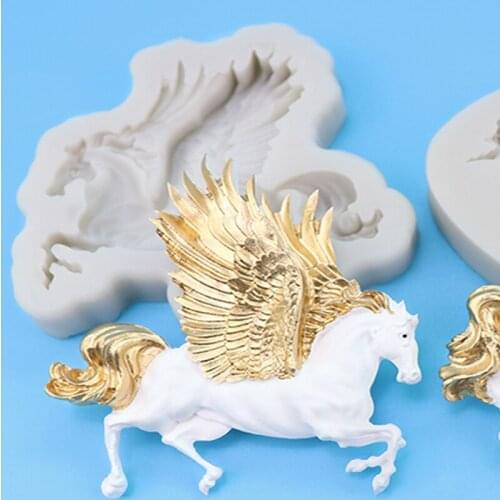 Sophronia 3D Horse Silicone Mold Fondant Cake Decorating Tools Gumpaste Mould Chocolate Baking Cake Tools M649, 8.5*9*1.4cm