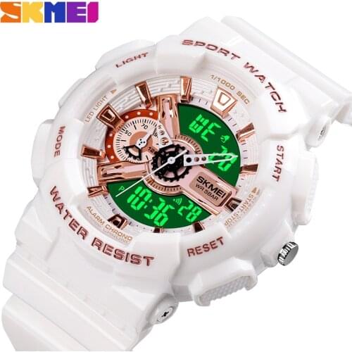 Skmei Women Sport Watch Mens Watches LED Quartz Digital Wristwatches Shockproof Waterproof Clock Shipping From United States