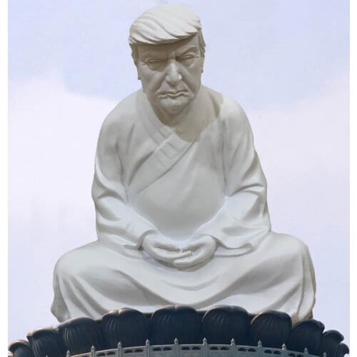 Buddha statue of Trump Donald Trump Make Your Company Great Again ornaments Dong (know it all) Buddha of the West