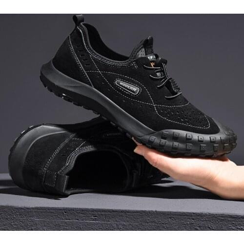 Shoes Genuine Leather Men Casual Breathable Loafers Lace-up Driving Shoes Fashion Sneakers Driving Shoes Mocassin Flats Shoes