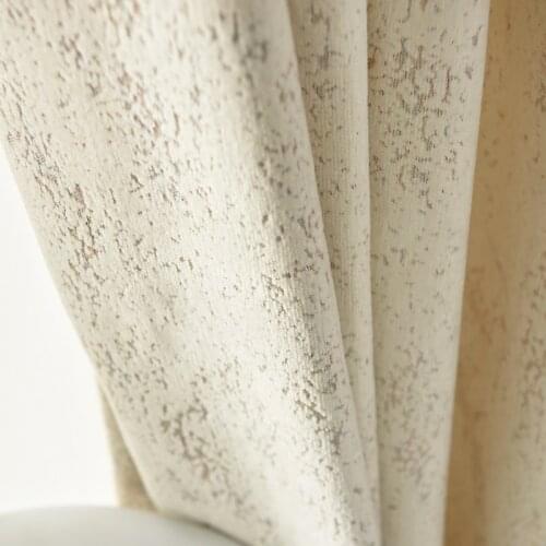 Custom curtains Modern simple Nordic cotton Jacquard embroidery white thick cloth blackout curtain tulle drapes
