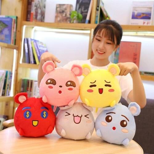 1pc 20cm lovely Colorful fat rat Pillow Stuffed Animal Plush Toys for Girls Children Boys Toys cute mouse Doll Birthday Gift