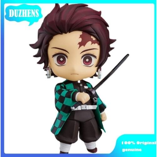 Original Japanes Anime Demon Slayer Kamado Tanjirou Q version figma PVC Action Figure Anime Figure Model Toys Figure Doll Gift