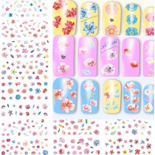 2018 12 sheets beauty flower mixed design Water Transfer Decals Nail Art Stickers nails decoration manicure tools sticker A1248