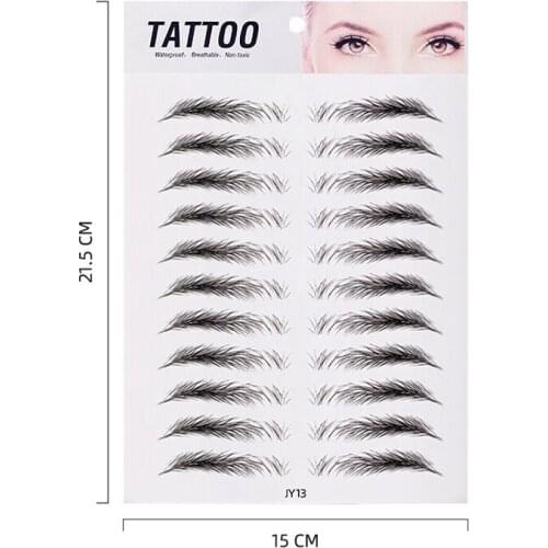 4D Eyebrows Makeup 55 pairs Long Lasting Hair Like Eyebrow Tattoo Sticker Waterproof Eyebrow Stickers Eyebrow Kit