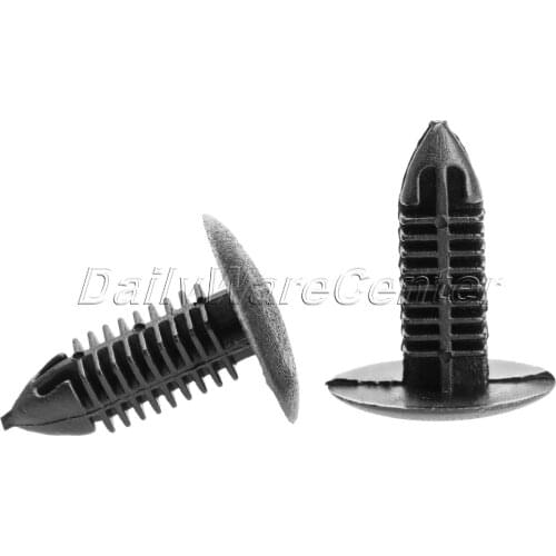 50Pcs/lot Car Door Plastic Rivets Push Fastener Car Care Trim Panel Bumper Retainer Fender Clips for Honda Black 6x6.5mm hole