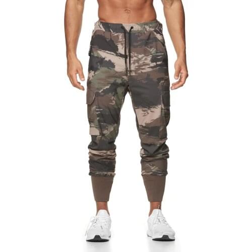 Camoflage Gym Running Jogging Pants Men Joggers Training Workout Sweatpants Cotton Fitness Trackpants pantalon chandal hombre