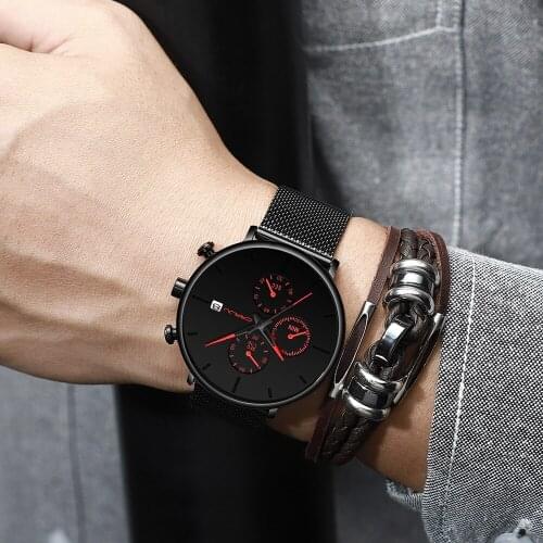 CRRJU watch men 2019 luxury brand Dress chronograph wrist watch man Slim 3-Sub Dial Sport Business watch men Relogio Masculino