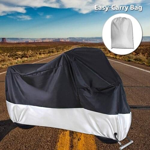 Motorcycle Cover Protective Outdoor Indoor 190T Sun Protection Rainproof Dust-Proof Motorbike Rain Cover