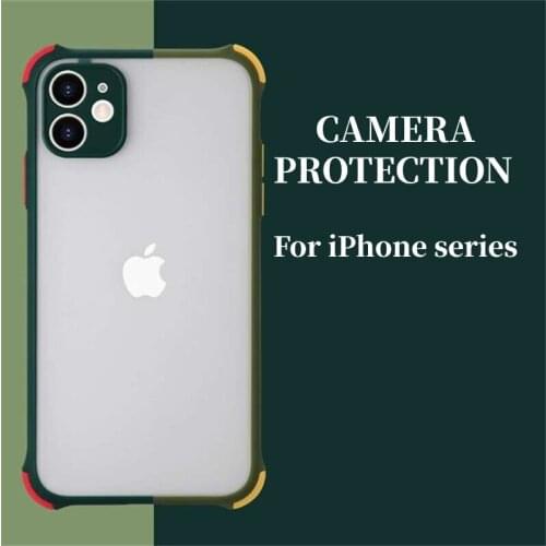 LS Ultra Thin Matte Phone Case For iPhone 12 11 Pro Max X XR XS Max 76 6s 8 Plus SE 2020 Lens Full Cover Shockproof Frosted Case