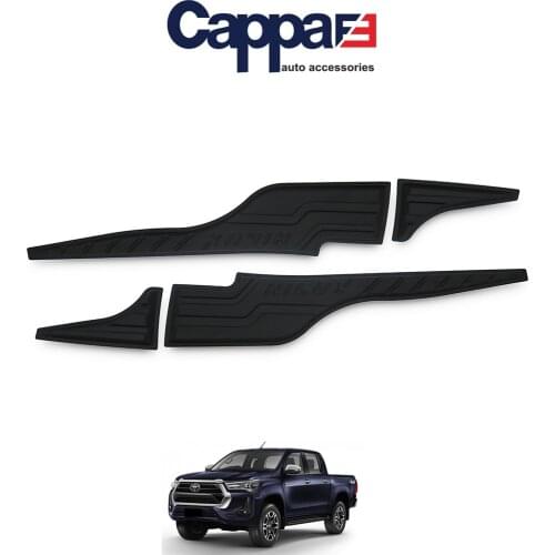 CAPPAFE Compatible with Toyota Hilux 4 2021- Year and Later Bat Door Guard 4 Pcs Matt Black Compatible With Your Vehicle