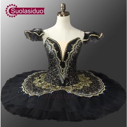 Black Professional Ballet Tutus Girls Ballet Tutu Professional Ballet Tutu Black Green Professional Pancake Tutus Green SD0014