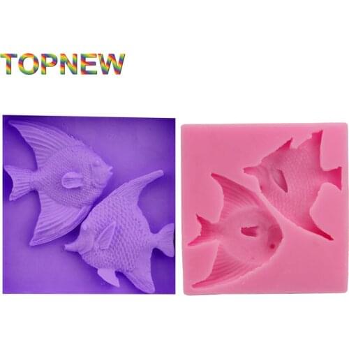 DIY Salmon Fish Silicone Moulds Fondant Jelly Jello Ice Sugar Soap Molds Cake Decor Tool C1714