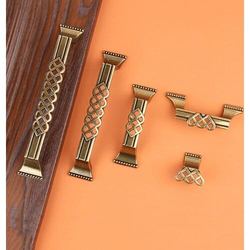 Antique Cabinet Door Handle American Gole Furniture Wardrobe Cupboard Handles Drawer Pulls Zinc Alloy Cabinet Knobs and Handles