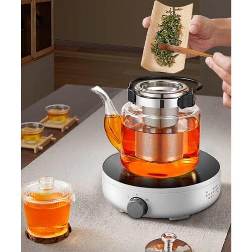 Electric pottery oven mute high temperature resistant home mini iron pot tea small induction cooker kettle J05