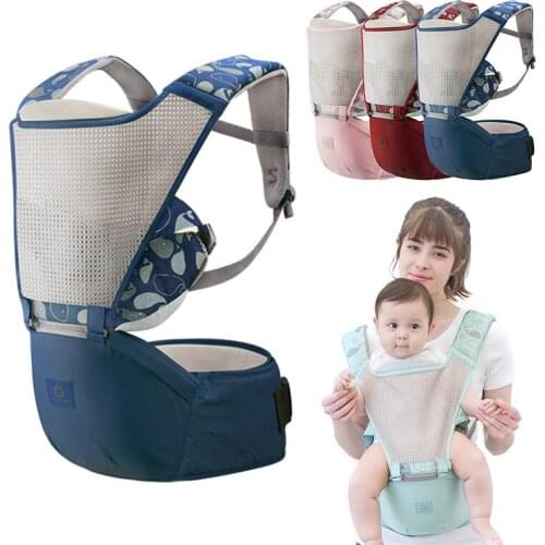 Ergonomic Baby Carrier Infant Kid Baby Hipseat Sling Front Facing Kangaroo Baby Wrap Carrier for Baby Travel 0-48 Months