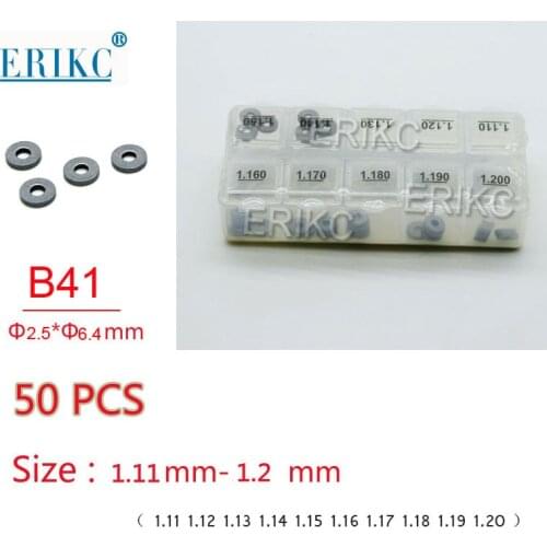 ERIKC B41 Common Rail injector Adjusting Shims, Injector Washers size: 1.11mm-1.20mm (50 pieces / box )